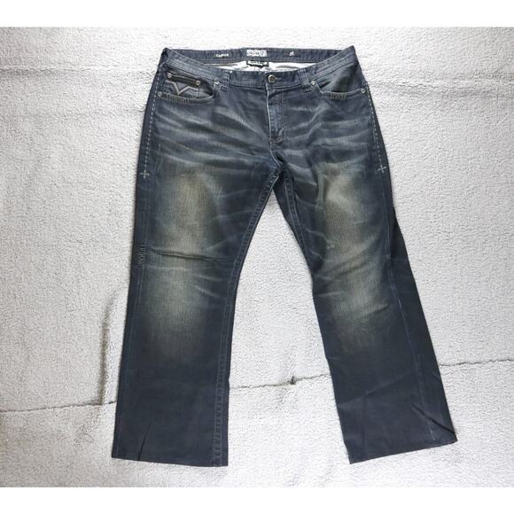 Affliction Jeans Mens 40x30 Black Premium Buckle Cooper Denim